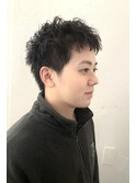MEN’S/リバースセンターパート/ニュアンスパーマ