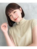 美髪大人ボブ内巻きボブまとまるボブ艶グレージュココアブラウン