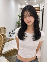 カミトトノウ&nbsp;【池田】暗髪だけど重く見えない地毛風カラー×ハッシュレイヤー