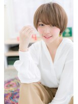 目力強調★斜めバングのラブマッシュショート