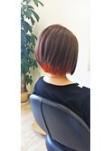 ボブグラデーション♯インナーオレンジ