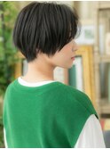 ■小顔センターパート黒髪前髪なしショート51★志木10代20代30代