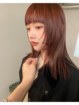 ノラ シブヤ(NORA) 【木原】ブリーチなしダブルカラー艶髪質改善レッドブラウン