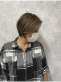 【 C’LD 】お客様スタイル_細めハイライトなショートボブ