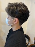 メンズパーマ〇