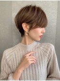 大人ガーリー/ブリーチなしチョコレート×顔周りショート[大宮]