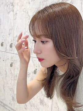 ルームバイシー 新宿(Loom. by Sea) 韓国風前髪×ショコラアッシュ【髪質改善/新宿/ふんわりカール】