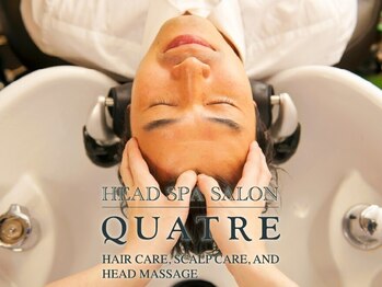 キャトル(QUATRE)の写真/極上のヘッドスパで頭皮環境を整え,根本から健康的な髪へ。清潔感のある爽やかなスタイリングがキマる！