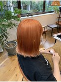イメチェン/オレンジカラー/ハイトーン/ボブ[ 銀座/日比谷]