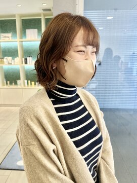 ビームズ ヘアー ブラン(Bee ms HAIR Blanc+) ボブパーマ♪パーマスタイルショートパーマピンクカラー
