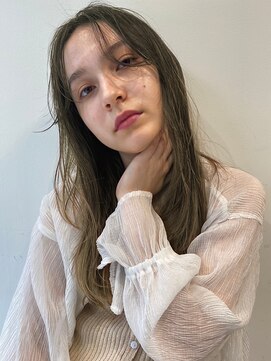 ローウェ 二子玉川(Louwe) ボブ/大人かわいい/フェザーバング/透け感グレージュ