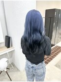 ブルーカラーエンドカラーブラックグラデーションカラーブリーチ