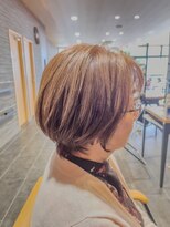 アイコニック 日進梅森台店(ICONIQ)&nbsp;白髪ぼかし×髪質改善/ショートボブ/アッシュブラウン