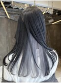 デザイン/インナーカラー/シルバー/ブルーブラック/レイヤー