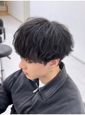 波巻きスパイラルパーマメンズマッシュパーマツイストパーマ