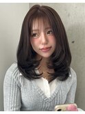 ミディアムレイヤーカット＆ラベンダーグレージュ
