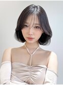 ミニウルフレイヤーカット顔周りカット前髪カット韓国ボブ/原宿