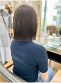 小顔タッセルボブ×ぱつっとボブ[美髪/縮毛矯正/丸型卵型]