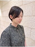 黒髪ショート　ショートボブ　京都美容室　進詩織