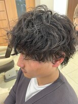 イメージア 町田店(IMAGE A)&nbsp;メンズパーマ黒髪マッシュニュアンス＠20代30代40代50代
