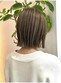 ハイライトカラーミルクティーベージュケアブリーチダブルカラー