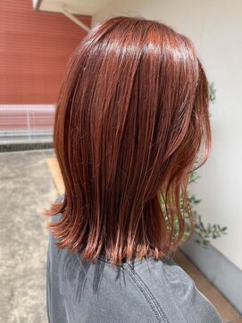 ツムギ ヘアー(tsumugi HAIR) ピンクカラーミディアムスタイル