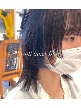 ヘアーアンドメイク サワ 上田本店(SAWA) デザインカラーウルフ×インナー◎透明感