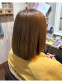 ヘアエステ/頭皮ケア/キャラメルブラウン/ストレートボブ/可愛い
