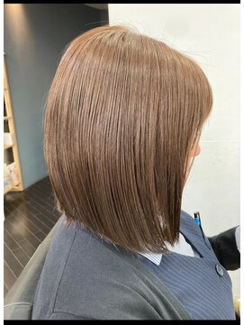 リジョイスヘア(REJOICE hair) 【REJOICE hair】まろやかベージュの前下がりボブスタイル☆GAMO