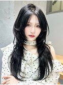 髪質改善/韓国/縮毛矯正/顔周り/ダブルカラー/学割/レイヤー