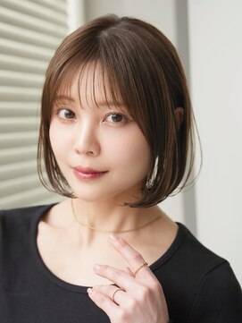 ソワネ 表参道(soigne) 表参道髪質改善カラーウルフショートボブアッシュグレージュ40代