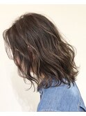 抜け感ブラウンミディ