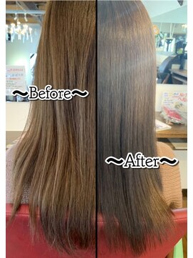 ピースリーヘア バイ カーサ(peathree.hair by CASA) 高濃度水素トリートメント×ミディアムストレート