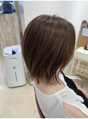 30代40代50代/明るめ白髪ぼかしハイライトカラー/細めハイライト