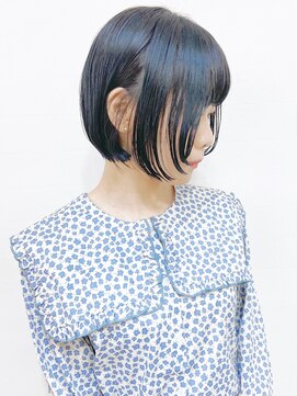 モリオフロムロンドン 松戸店(Morio from London) 【松戸　ムラマツ】ショートボブ ブルーブラック前髪あり