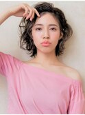アッシュブラウン大人かわいい編み下ろし