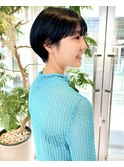 マッシュショート☆ケアブリーチ☆ネイビー