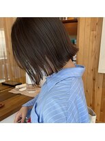 似合わせ小顔ボブ×グレージュカラー デザインカラー