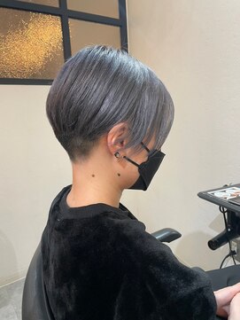 ナンバー ジルバ 立川(N° jillva) 韓国大人レイヤーアッシュブルージュ丸みショート重めマッシュ