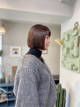 アンドチル 渋谷(AND CHILL) ミニボブ/コンパクトボブ/ベージュブラウン　渋谷