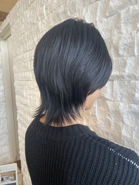 ルシードスタイルレーヴ(LUCIDO STYLE REVE) ダウンパーマ/メンズカット/ブルーブラック