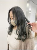 グレー×インナーグリーン