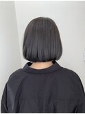 ミニボブ/ネイビーグレー/コンパクトショート/韓国
