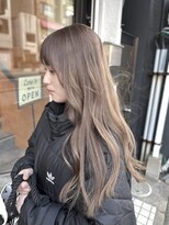 エスト 小倉(est)&nbsp;ブリーチで作るミルクティーベージュカラー/髪質改善×ロング