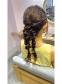 アップスタイルヘアセット