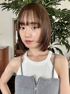 ガーランドギンザ(Garland Ginza) レイヤー フェイスレイヤー 切りっぱなしボブ ネビージュ