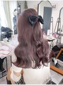 ブリーチなしダブルカラーラベンダーピンク