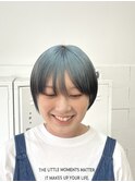水色×黒 ルーツカラー