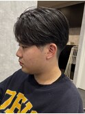センターパート/刈り上げ/ニュアンスパーマ