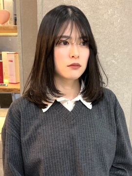 ロンド 表参道店(Lond) 髪質改善縮毛矯正レイヤーカット顔周り前髪韓国ミニウルフ
